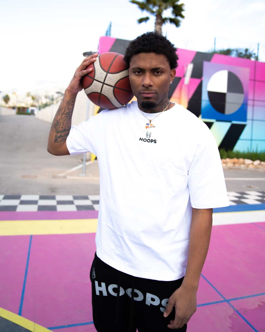 Camiseta Oversized Raised on The Court - White