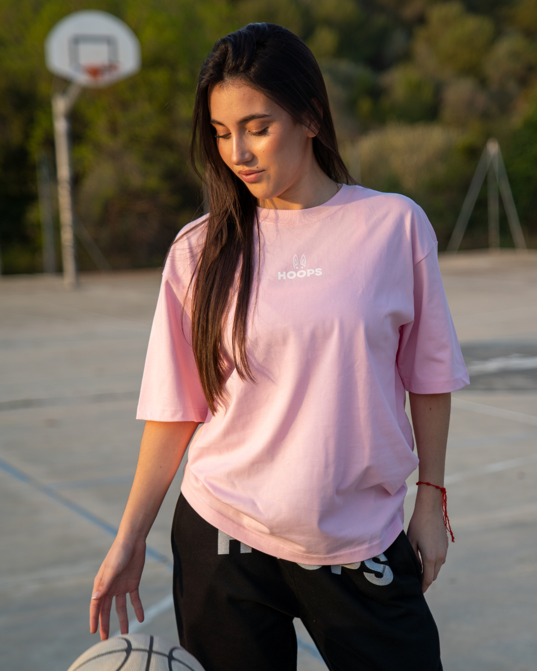 Camiseta Oversized Raised on The Court - Pink