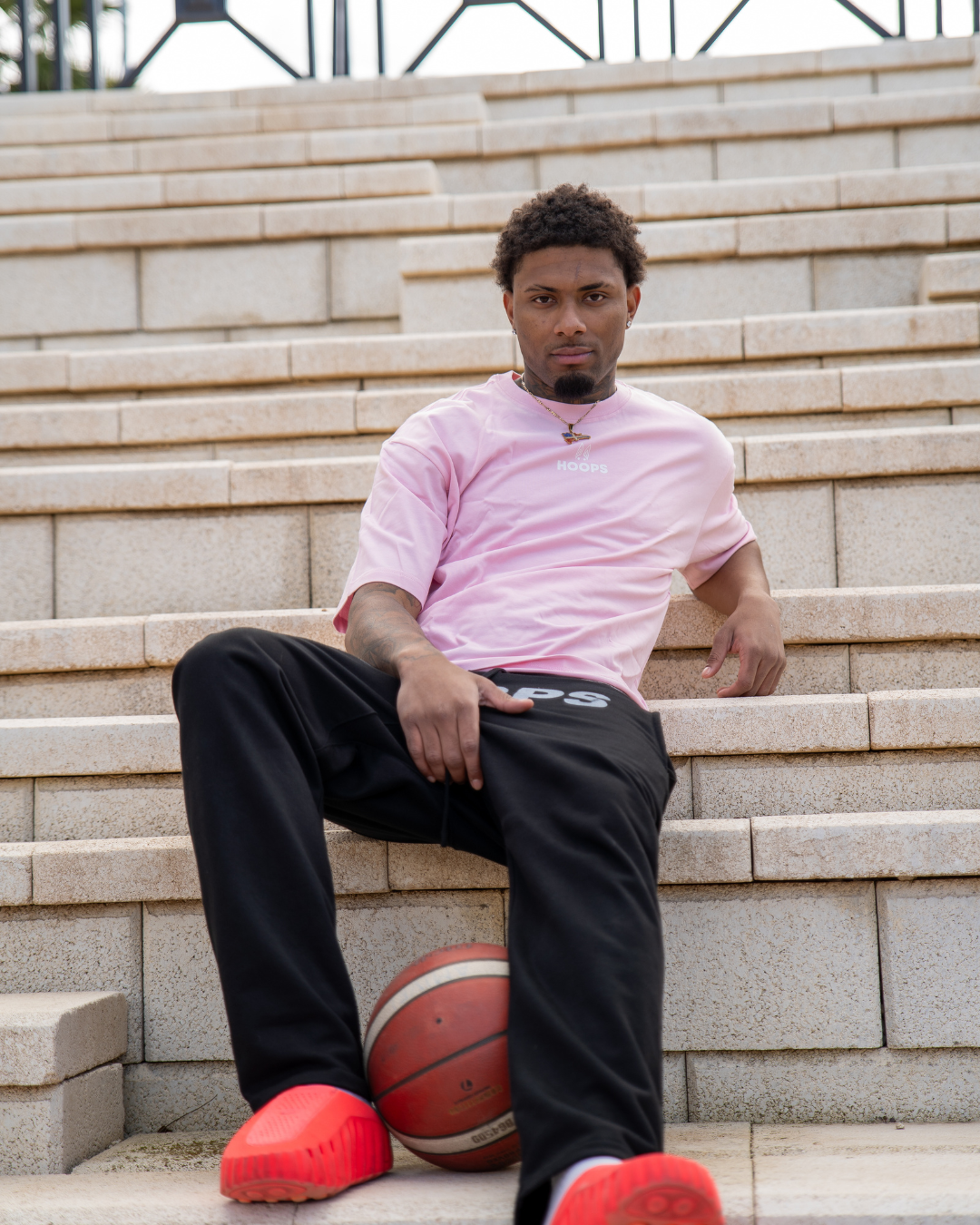 Camiseta Oversized Raised on The Court - Pink