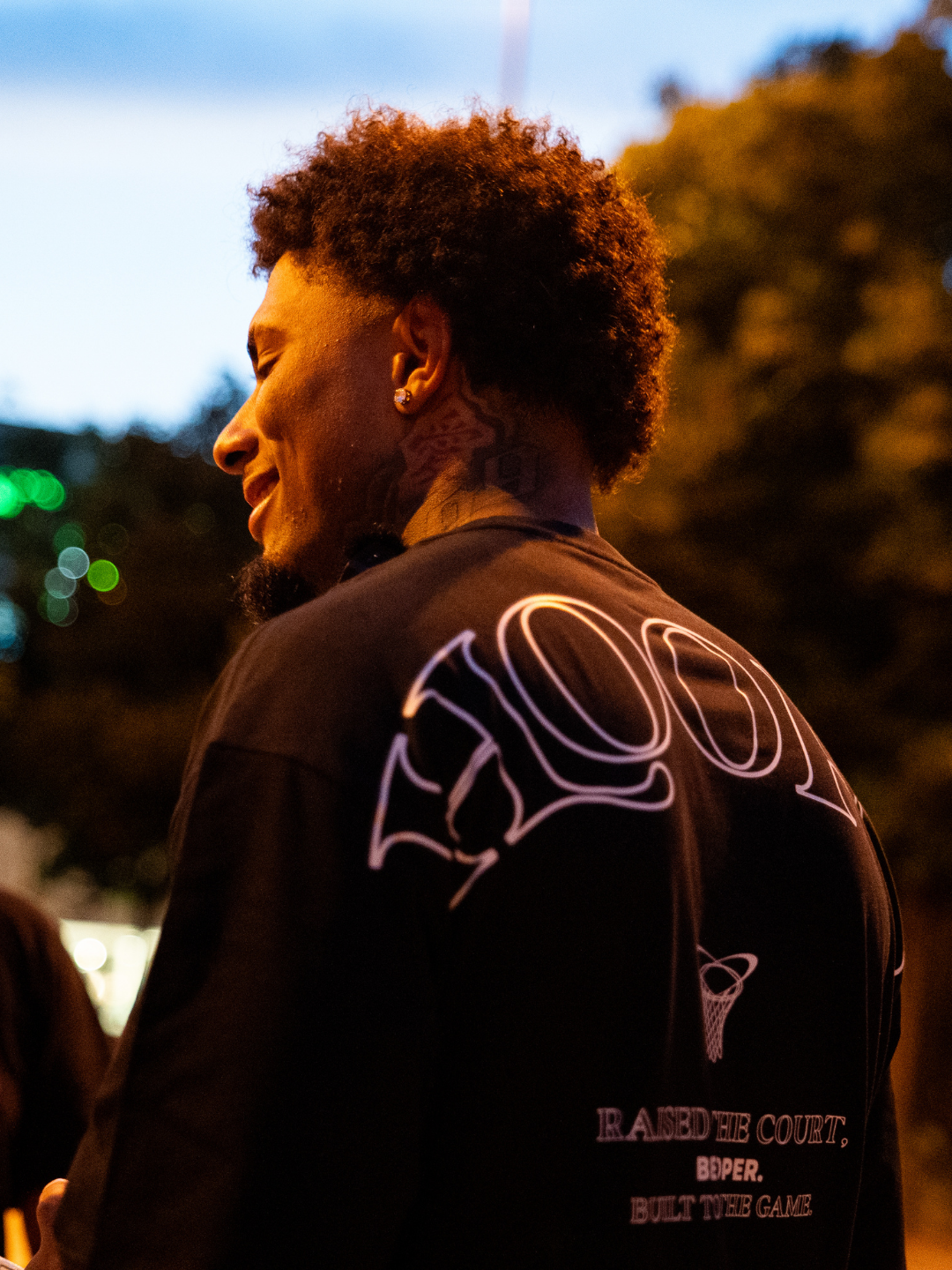 Camiseta Oversized Raised on The Court - Black