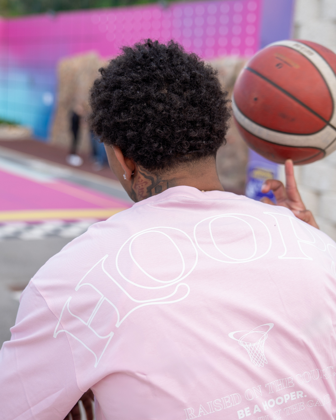 Camiseta Oversized Raised on The Court - Pink