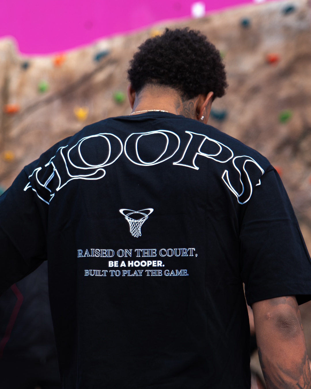 Camiseta Oversized Raised on The Court - Black
