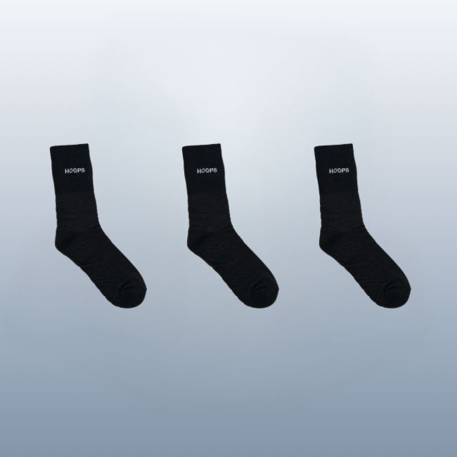 Basketball Socks Black - Pack 3 Unidades